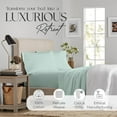 thumbnail image 2 of Pc Premium Queen Sheet Set ( Flat Fitted & Pillow Cases) Cotton Thread Count Cool Crisp & Breathable Queen Bed Sheet Set Deep Pocket Percale Sheets Light, 2 of 9