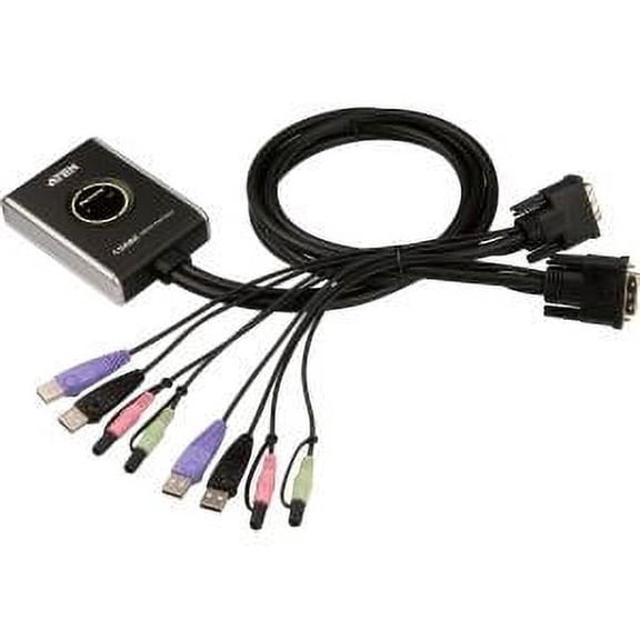 2 Port DVI D Cable Kvm