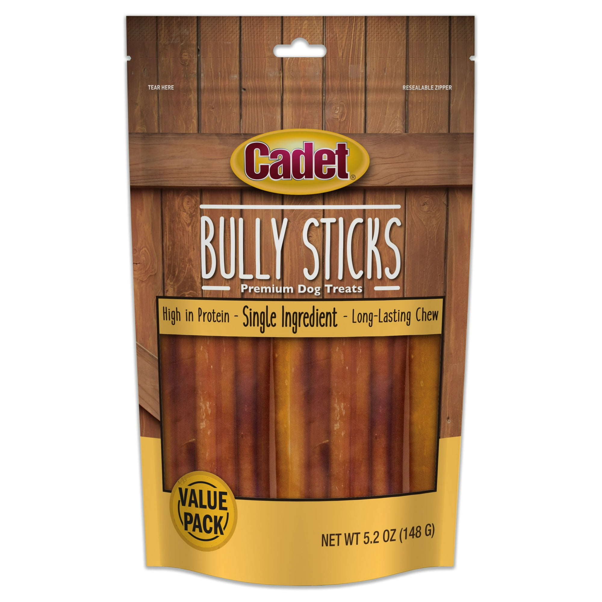 Cadet Bully Stick Dog Chews Small 5.2 Ounce