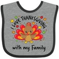 thumbnail image 3 of Inktastic I Love Thanksgiving with My Family-happy Turkey Boys or Girls Baby Bib, 3 of 4