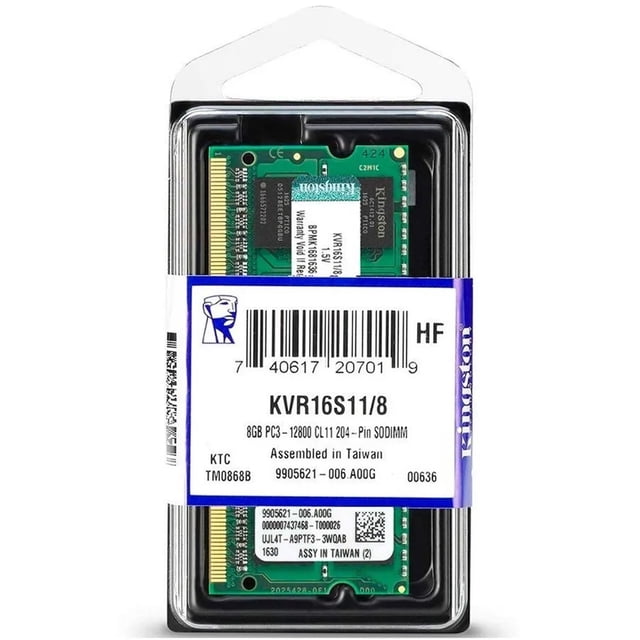 Memoria Ram Laptop Kingston Kvr16s11/8 Ddr3 8gb 1600mhz