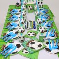 thumbnail image 4 of Suministros para fiestas de cumpleaños infantiles, fiestas navideñas, manteles, vasos de papel, platos de papel, vajilla para fiestas, juego de vajilla, 4 of 5