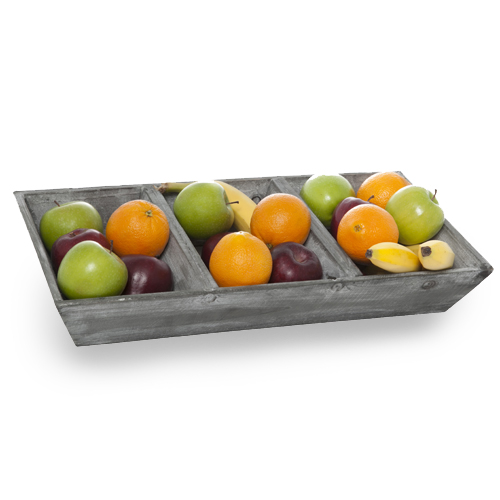 Wooden Retail Display Three Compartment Tray 18in