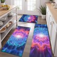 thumbnail image 2 of Colorful Tie Dye Burst Flower Pattern Kitchen Rugs Sets Of 3,Kitchen Runner Rugs Non Skid Washable,Decorative Kitchen Floor Mats for Kitchen,Sink,Laundry,17"x30"+ 17"x47" + 17"x59", 2 of 6