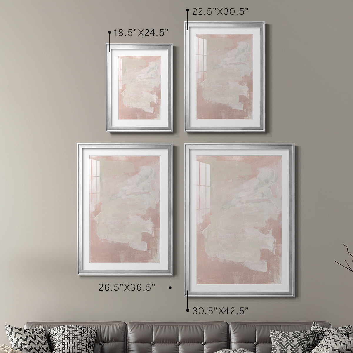 Wexford Home Hazy Summer I Premium Framed Print, 18.5" x 24.5" - Ready to Hang, Silver (Set of 2)