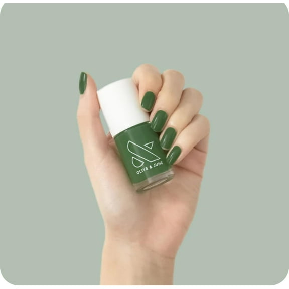 Olive & June Quick Drying Nail Polish, Geometry, Hunter Green, 0.3 fl oz