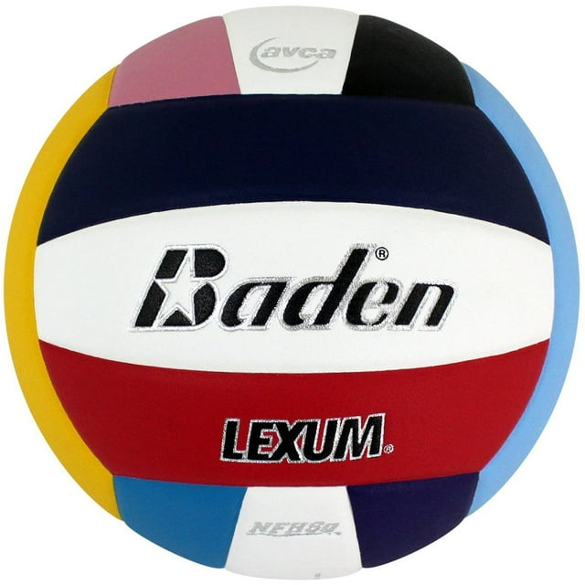 Baden LEXUM Indoor Microfiber Volleyball - Official NFHS Approved Game Ball, Multi-Colour