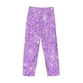 thumbnail image 5 of Balery Men'S Lilac Glittering Pants,Sleepwear Pants,Pajama Pants,Pj Bottoms Drawstring And Pockets-X-Large, 5 of 9