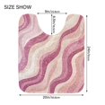 thumbnail image 5 of Yayeee Bath Rug for Bathroom Floor Non Slip Contour Fluffy Soft Absorbent Mat, 20"x24", Pink Brown Pattern, 5 of 7