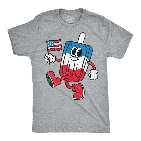 Mens Funny T Shirts USA Popsicle Sarcastic Fourth Of July Graphic Novelty Tee for Men Graphic Tees