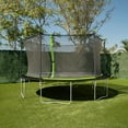 thumbnail image 3 of Sportspower Bounce Pro 14' Round Trampoline with Safety Enclosure in Green and Black, 3 of 13