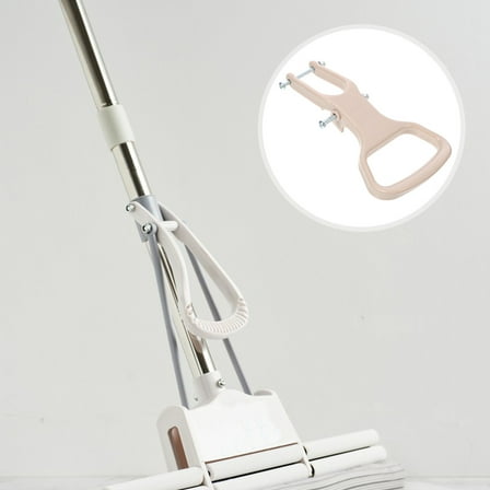 RUNROTOO 1Pack Mop Handle For Household Cleaning And Foldable Khaki