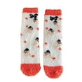 thumbnail image 4 of Kinet Halloween Fuzzy Socks For Women Men Crew Socks Pumpkin Ghost Pattern Halloween Gift Fall Winter Warm Soft Festival Party Lounging Home Socks,Orange, 4 of 4