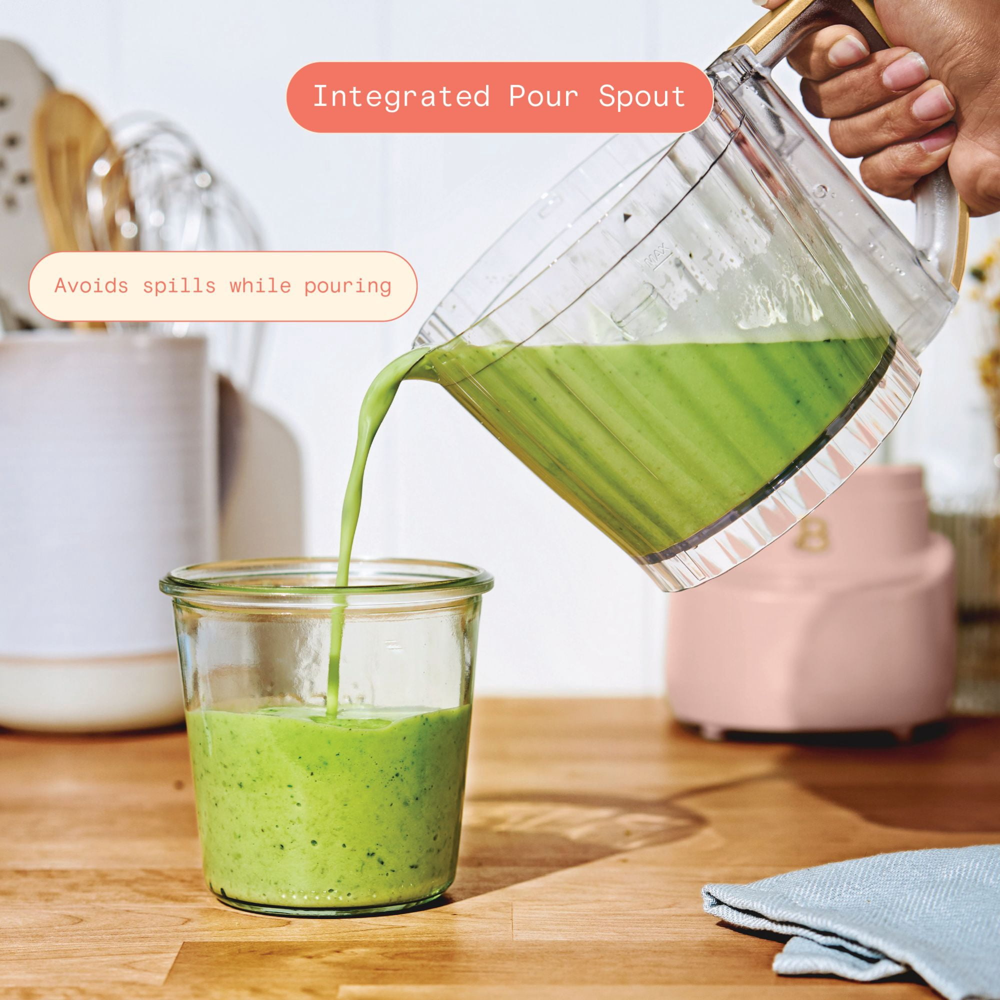 Beautiful 3-Cup Food Chopper, Rose by Drew Barrymore