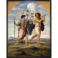 thumbnail image 2 of Johann Heinrich Ferdinand Olivier 20x24 Gold Ornate Framed and Double Matted Museum Art Print Titled - The Explorers of Canaan (1840-1845), 2 of 4