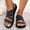 Gray, variant on Flat Sandals for Women, Walking Non-slip Open Toe Strappy Summer Shoes Black Size 36