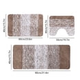 thumbnail image 3 of Honeeladyy Bathroom Rugs Sets 3 Piece, Soft Absorbent Microfiber Bath Mats and U-Shaped Contour Toilet Rug, Plush Shaggy Bath Mat Set for Bathroom (15.7"x23.6"+15.7"x19.6"+16.5"x14.9", Brown), 3 of 7