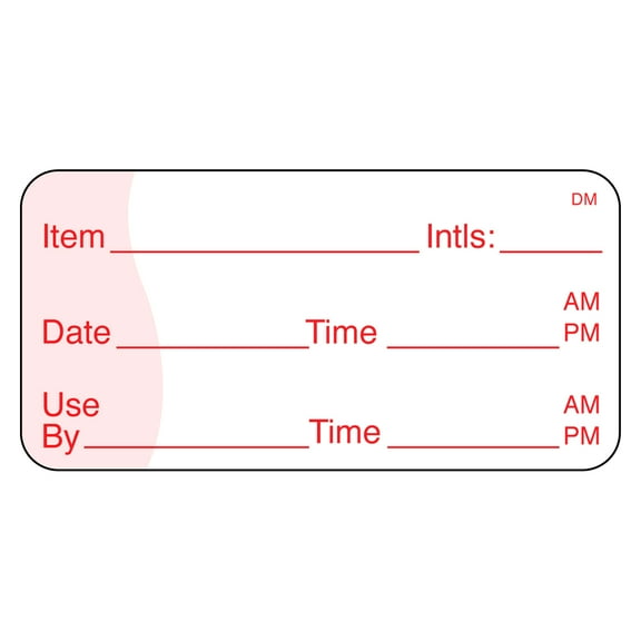 DayMark Use By Dissolvable Label, 1" x 2" (Roll of 500)
