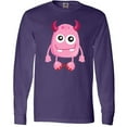 thumbnail image 3 of Inktastic Cute Monster, Pink Monster, Funny Monster, Horns Long Sleeve T-Shirt, 3 of 5