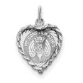 thumbnail image 1 of Sterling Silver Rhodium-plated My Confirmation Disc Charm QC2390 (19mm x 16mm), 1 of 2