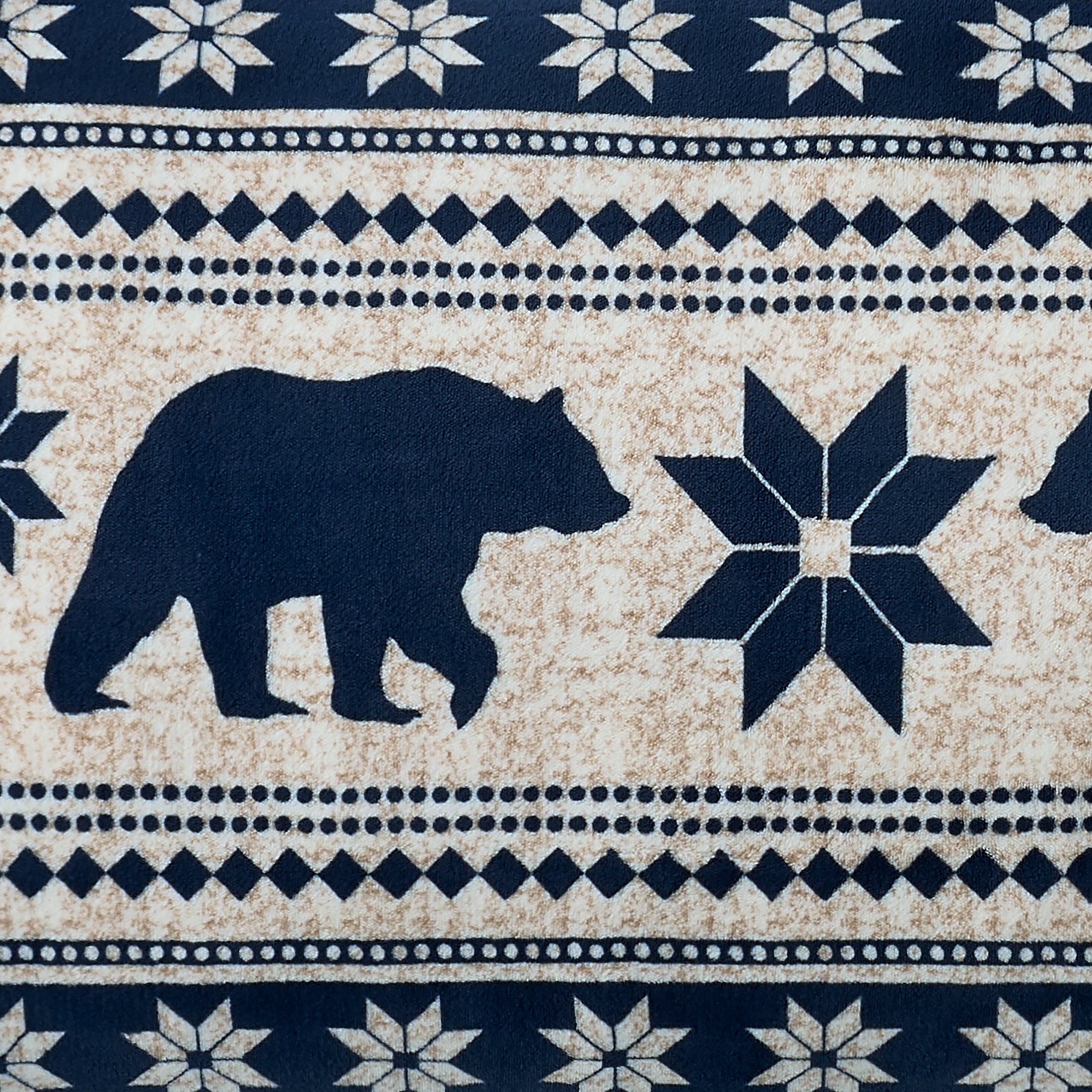 Pawz Navy Blue Bears Soft Fleece 20"x54" Body Pillow, for Adults and Teens