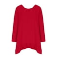 thumbnail image 6 of ZHUGeLI Women's Round Neck Long Sleeve Loose Imitation Cotton And Linen Tunic Blouse Up to 50% off Clearance, 6 of 7