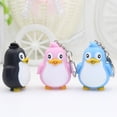 thumbnail image 4 of 2 uds, llaveros de pingüino azul cielo, llavero luminoso LED, llavero de sonido, llave brillante, decoración, adornos artesanales, regalo, 4 of 5