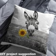 thumbnail image 3 of Donkey Indoor Outdoor Fabric,Farmhouse Animal Decorative Fabric,Yellow Sunflower Waterproof Fabric,Chic Floral Fabric By The Yard,Retro Wood Stripes Upholstery Fabric,DIY,1 Yard, 3 of 5