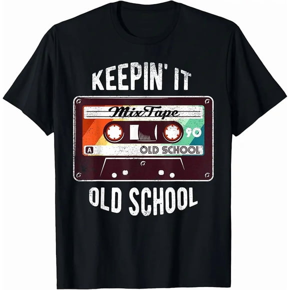 Old School Hip Hop 80s 90s Mixtape Graphic Music Lover Gear Unisex T-Shirt GS0188, up to size 5XL