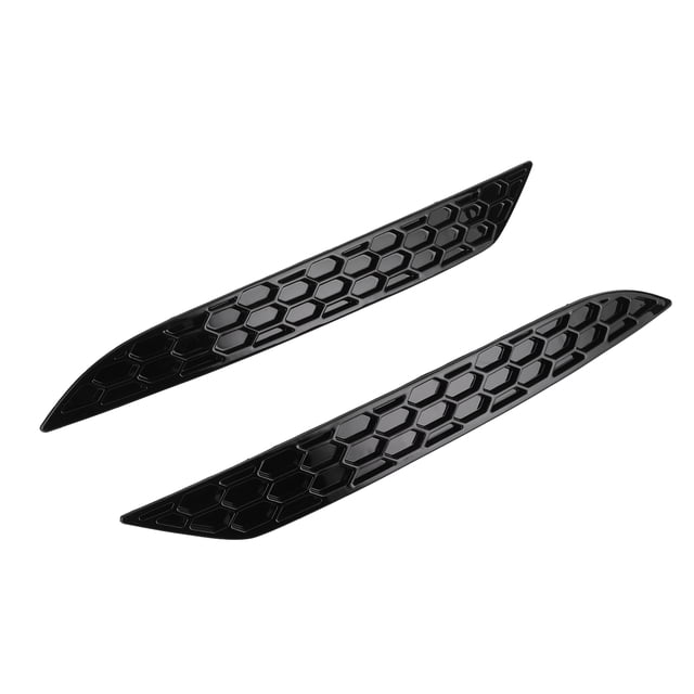 Juego de eliminación de panal de reflector de parachoques trasero negro brillante de 2 piezas apto para MK7.5 GTD R2017-2020