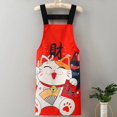 thumbnail image 1 of 1pc Linen Canvas Apron: Oil-Proof, Wear-Resistant Kitchen Apron - Chinese Style Cooking Apron, 1 of 3