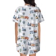 thumbnail image 3 of Lsque Trains And Cactuse Women's Short-Sleeved Pajama Set - 2 Piece Soft and Lightweight Sleepwear Set-Medium, 3 of 9