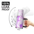 thumbnail image 3 of 40oz Tumbler with Handle and Straw, Vacuum Insulated Stainless Steel Travel Mug, Fits Car Cup Holder, Liquid & Marble Print, 3 of 6