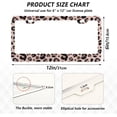 thumbnail image 3 of GZHJMY Watercolor Animal Snow Leopard Pink Beige License Plate Frames for Women Men 2 Pcs Personalized Car License Plate Holder with Screw Caps, Round Hole Decorative, 3 of 7