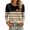 Khaki #010, variant on Halloween Shirt for Women Cute Pumpkin Print Long Sleeve Spooky Blouses Bat Striped Crew Neck Trendy Tops M