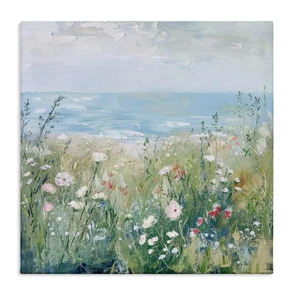 Stupell Industries Wildflowers By The Sea Canvas Wall Art, design by Creative Studio, 36 x 36