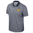 thumbnail image 2 of Men's Colosseum Navy West Virginia Mountaineers Striped Polo, 2 of 3