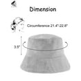 thumbnail image 2 of PULLIMORE Womens Winter Plush Bucket Hats Faux Fur Wool Cloche Fisherman Cap (Gray), 2 of 7