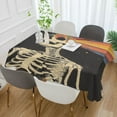 thumbnail image 2 of Yayeee Tablecloths 60" x 120" Rectangle Wrinkle Resistant Party Table Cover, Black Skeleton, 2 of 8