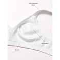 thumbnail image 6 of Wingslove Women's Plus Size Full Coverage Minimizer Bra Wirefree Non Padded for Everyday Comfort, White 36C, 6 of 7