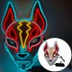 thumbnail image 3 of Máscara facial brillante de Halloween para hombres y mujeres, máscara de zorro LED, máscara temática de juego, fiesta de cosplay, disfraz de carnaval, máscara de media cara, sal caliente, 3 of 5