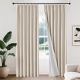 thumbnail image 1 of Cortinas Joydeco Pinch de lino plisado 100% opacas, 180 x 183 cm, 1 of 9