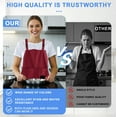thumbnail image 6 of Adjustable Vests Apron,Pockets Kitchen Apron,Waterproof Oil Proof,Unisex Cooking Vests,Catering Uniforms,Heavy Duty Fabric for Commercial Kitchen,Chef Wear,100% Cotton,Dishwasher,NCHKUN, 6 of 8