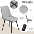 thumbnail image 4 of EROMMY 47" Modern Round Dining Set for 4, Kitchen dining sets, Steel Leg Table with Wood Top & 4 Chairs, Ideal for Kitchen, Dining Room, or Office, Gray, 4 of 7