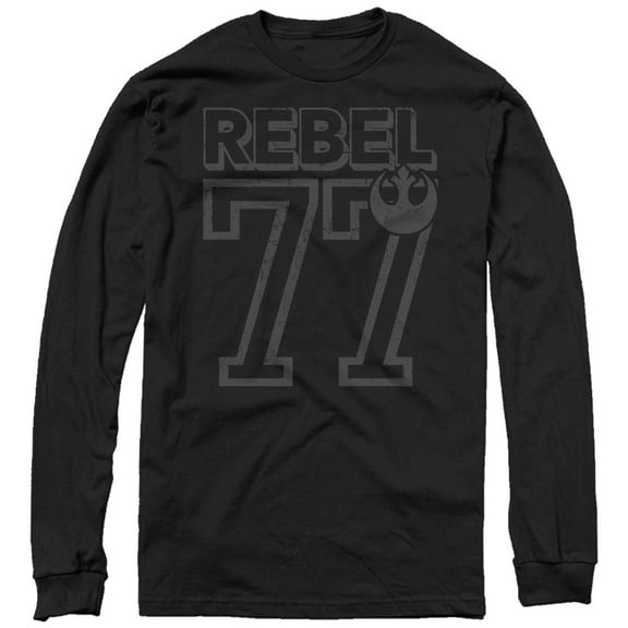 Men's Star Wars Rebel 77 Long Sleeve Shirt Black Medium