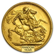 1902-1910 Great Britain Gold Sovereign Edward VII Avg Circ