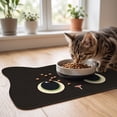 thumbnail image 4 of Cat Shaped Pet Food Mat for Floors, Cute Animal Prints Feeding Mats Non-Slip Floors Absorbent, for Cats Dogs Bowl and Water Dispenser B, 4 of 6