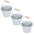 thumbnail image 1 of CRAFTHROU 3Pcs Metal Bucket for Fireplace Ashes Silver Iron for Indoor Use, 1 of 5