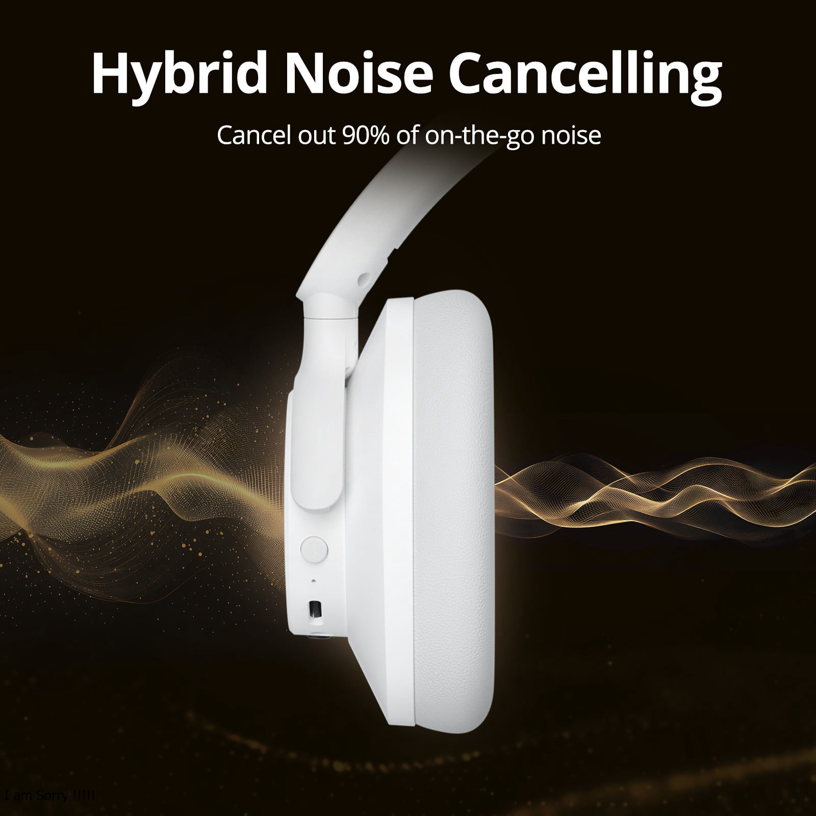 Wireless over-Ear Headphones, Hybrid ANC Headset,5.3, Hybrid Active Noise Cancellation, 60 Hours Playtime, Hi-Res Audio, 90° Swiveling Earpads, Pair with 2 Devices, Tronsmart App Control, White