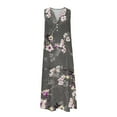 thumbnail image 5 of Cadeaux pour la Fête des Mères, Kcavykas Robe Maxi Bohème, Robe Décontractée d'Été pour Femme à Design Graduel Sans Manches à Encolure en V Longue, 5 of 5